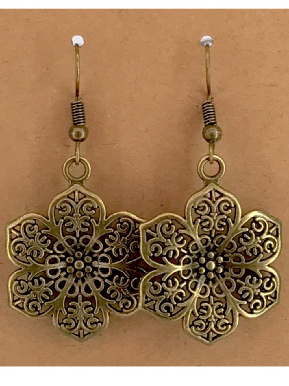 Elegant Floral Bronze Earrings Fashion Earrings - Picture 1 of 3